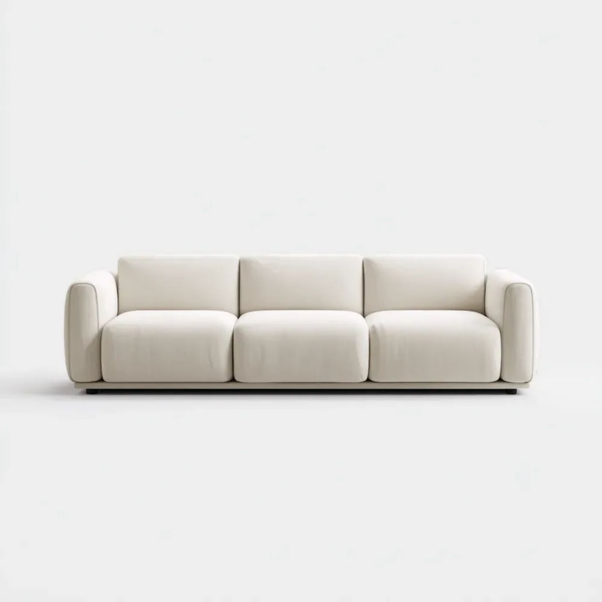 Sofa, 3-osobowa w białej sofie w kolorze off- biały poliester, 240 x 95 x 75 cm